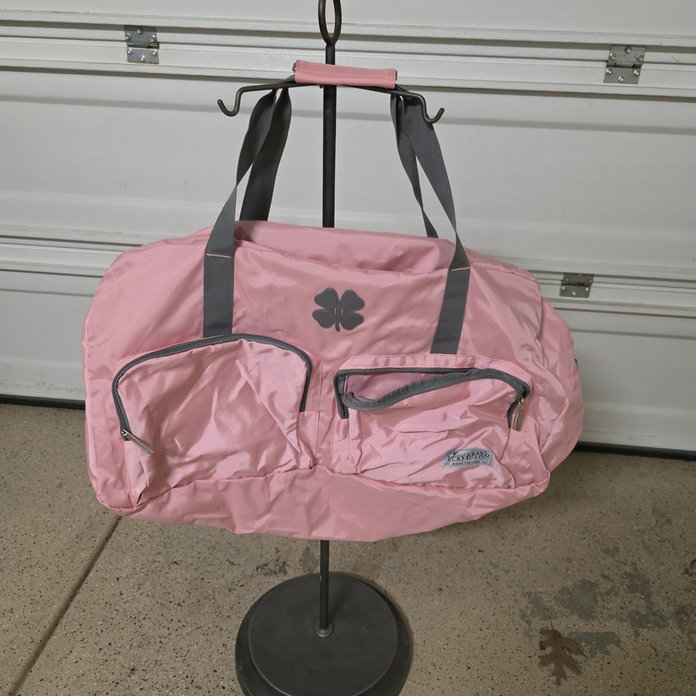 Lucky Brand Pink and Gray Travel Bag
